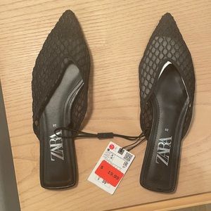 Zara black mules